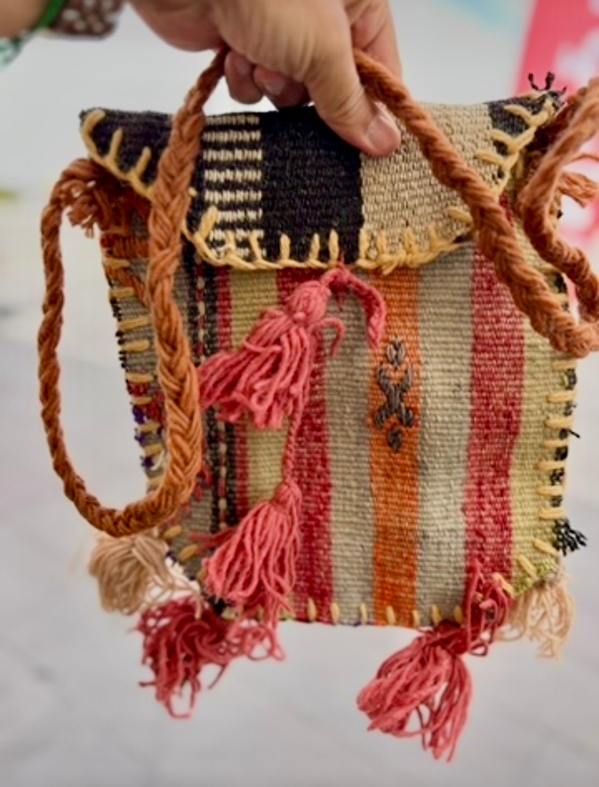 Bolso nómada de Anatolia en pelo de camello