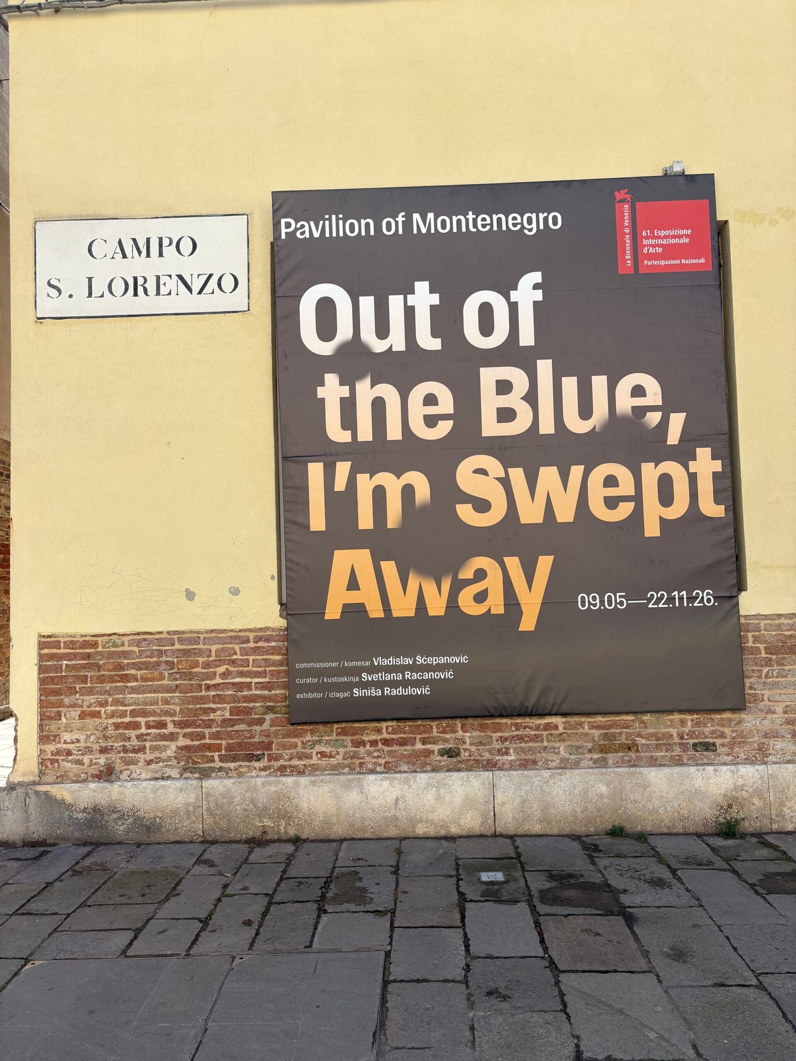 Siniša Radulović – 61ª Bienal de Venecia