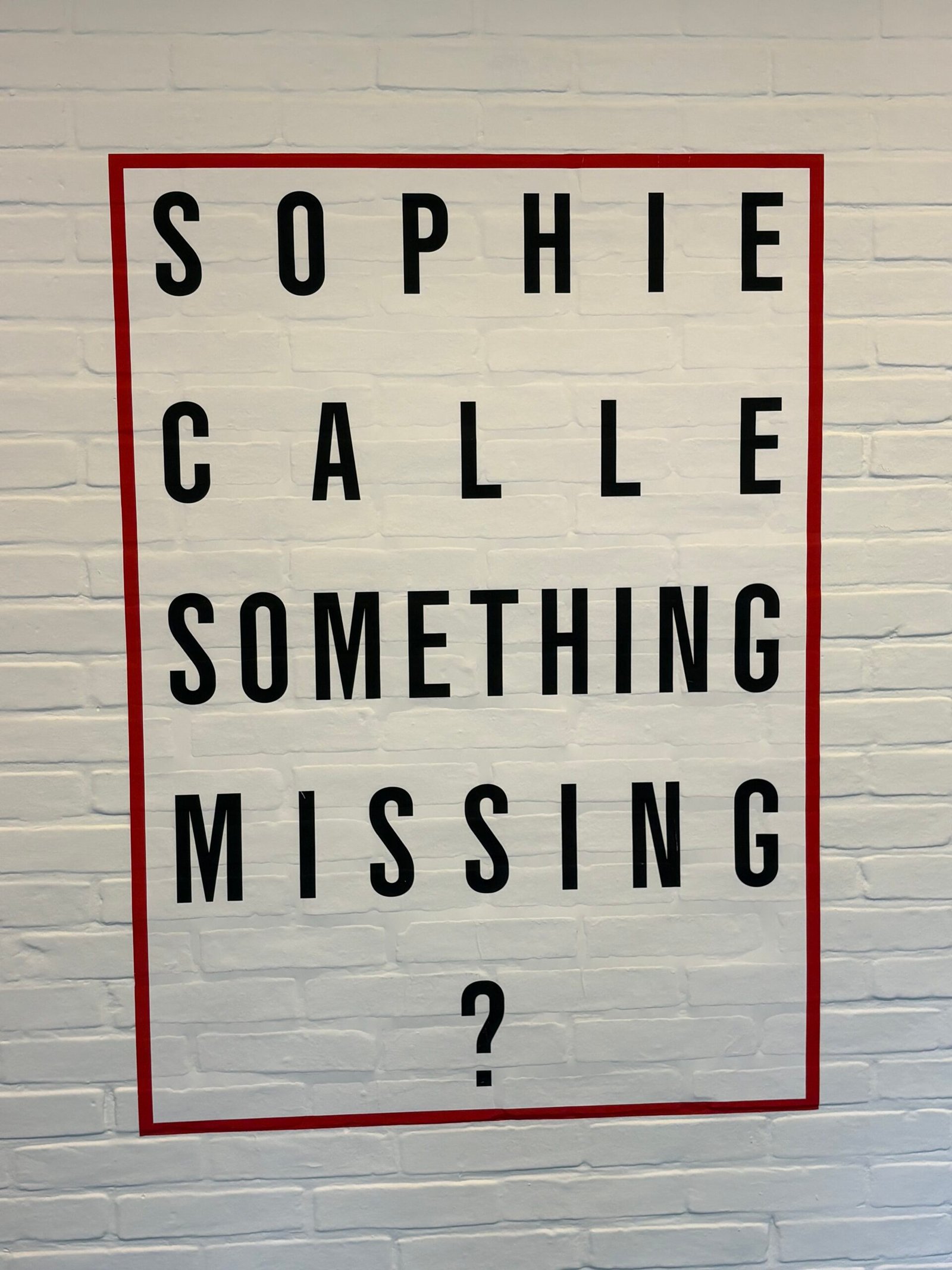Sophie Calle en Louisiana – Something Missing?